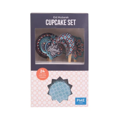 Afbeelding van PME Cupcake Set Eid Mubarak 24st.