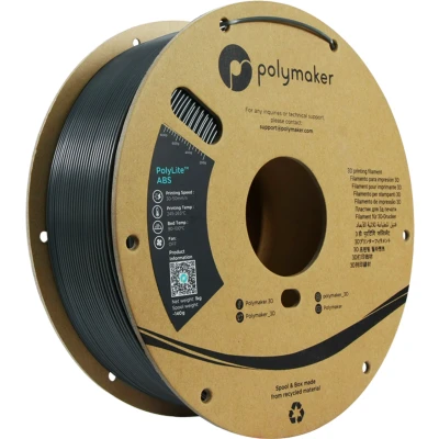 Afbeelding van Polymaker PolyLite ABS Filament Dark Grey 1.75mm 1Kg