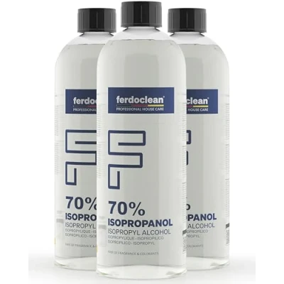 Afbeelding van Isopropanol, 3000 ml, 70% oplosmiddel, isopropylalcohol, 70 reiniger voor huishouden, nagelreiniger, lakreiniger, IPA 3L, 2 propanol, vettenverwijderaar
