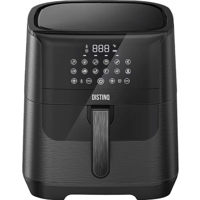 Afbeelding van DistinQ Heteluchtfriteuse XXL AirFryer 1800Watt Inhoud 6,5 liter Zwart
