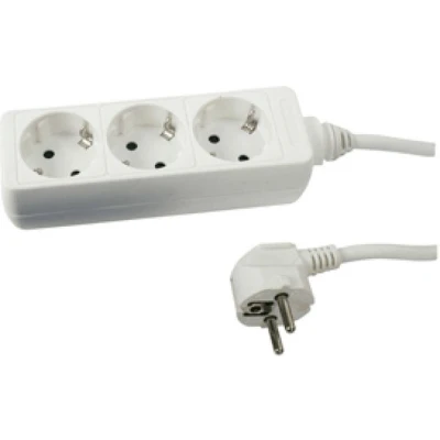 Afbeelding van Tafelcontactdoos 3V + RA 5 meter 3x1.5mm² wit