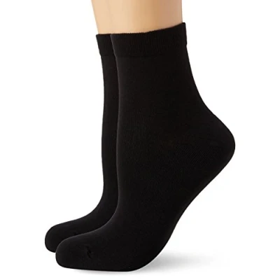 Afbeelding van Dim Damessokken van katoen, comfort, 2 stuks, Zwart, 39 42 EU