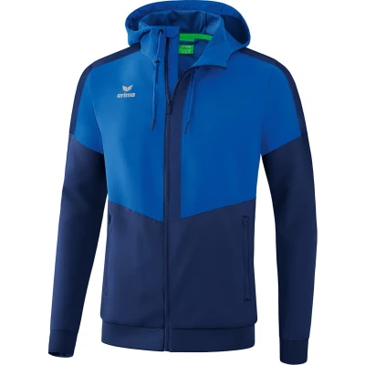 Afbeelding van Erima Squad tracktop jack met capuchon new royal/new navy