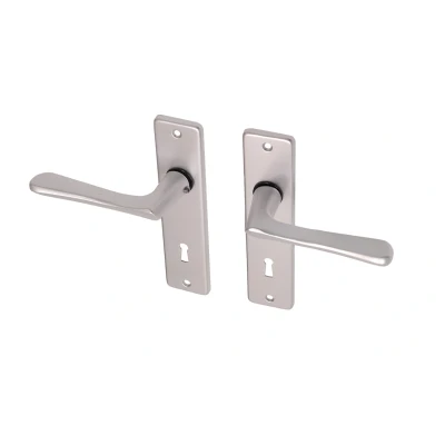 Afbeelding van Deurkruk met schild SL72 aluminium vlindermodel Per Set