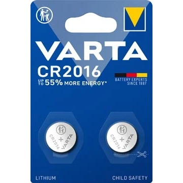 Afbeelding van Varta 2 cr2016 lithium 3v blister de piles 6016101402
