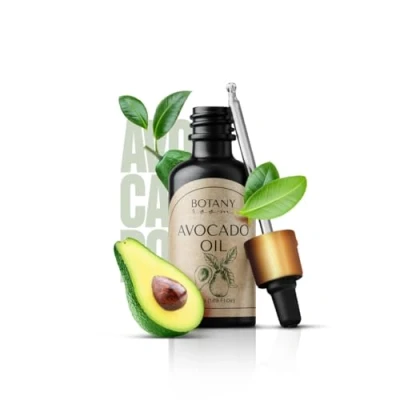 Afbeelding van avocado olie, koudgeperst en geraffineerd, zuivere glazen fles, intensieve verzorging voor gezicht, lichaam, haar, massage, lichaamsverzorging, avocado, 100 ml BotanyRoom®