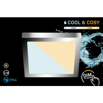 Afbeelding van BRILONER LED plafondlamp badkamerlamp CCT dimbaar memory functie IP44 21W chroom
