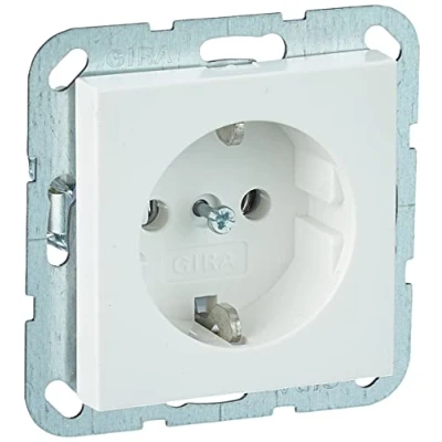 Afbeelding van GIRA 018827 Wandcontactdoos met randaarde Inzetstuk System 55, Standaard E2, Event, Event Clear, Opaque, Esprit, ClassiX Zuiver wit, Mat