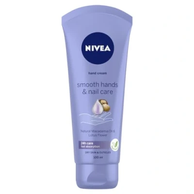 Afbeelding van NIVEA Smooth Hands &amp; Nail Care Smoothing hand en nagelcrème met macadamia olie 100 ml
