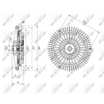 Afbeelding van Koppeling, radiateurventilator NRF 49617