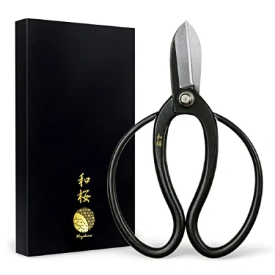 Afbeelding van Wazakura Yasugi Steel Koryu Ikebana bloemenschaar 6.7&quot; (170mm) GEMAAKT in JAPAN Zwart