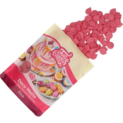 Afbeelding van FunCakes Deco Melts Smeltsnoep Candy Smeltchocolade Roze 250g