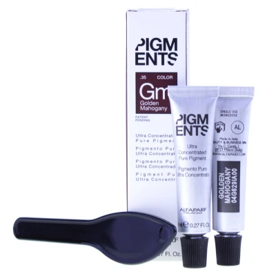 Afbeelding van Alfaparf Pigments Ultra Concentrated Pure Pigment .35 Golden Mahogany 6x8 ml