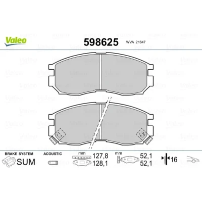 Afbeelding van Valeo Remblokset 598625