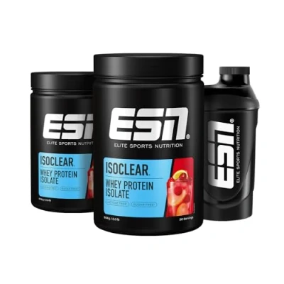 Afbeelding van ESN ISOCLEAR Whey Isolate Proteïnepoeder, Cherry Lemonade, 2 x 908 g, proteïne limo met fruitige lekkere smaak, heldere wei, gecontroleerde kwaliteit, made in Germany