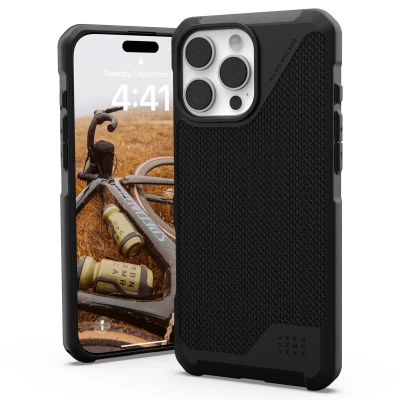 Afbeelding van Apple iPhone 16 Pro Max MagSafe Hoesje Siliconen en TPU (zacht) UAG Softcase/Backcover Zwart Telefoonhoesje Shockproof/Valbescherming