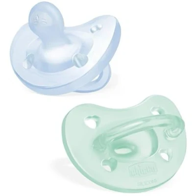 Afbeelding van Chicco PhysioForma Fopspeen van siliconen, 2 6 maanden, stuks, ondersteunt de fysiologische ademhaling en bevordert juiste ontwikkeling mond, lichtblauw