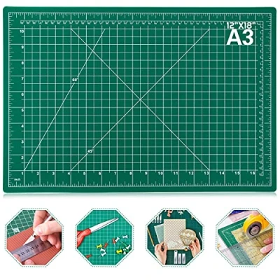 Afbeelding van Zelfherstellende naaimat, Anezus 30,5 cm x 45,7 roterende snijmat dubbelzijdig 5 laags ambachtelijke snijplank voor naaien ambachten hobby stof precisie scrapbooking project