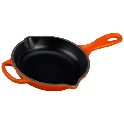 Afbeelding van Grillpan Le Creuset Skillet Rond Oranjerood 23 cm