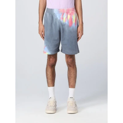 Afbeelding van Relaxed Fit Terry Shorts with Elastic Waistband and Tie Dye Detailing