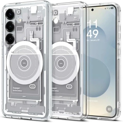 Afbeelding van Spigen Ultra Hybrid MagFit Case voor Samsung Galaxy S25 Plus hoesje, Compatibel met MagSafe ZeroOne White