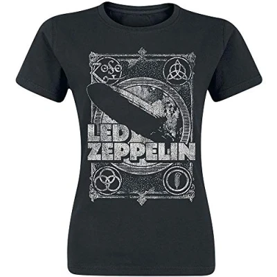 Afbeelding van Led Zeppelin Heren Tshirt M Vintage Print LZ1 Zwart