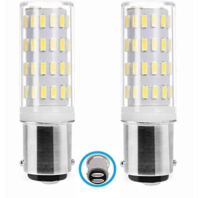 Afbeelding van B15d 12V 24V lamp gloeilamp, bajonet dubbel contact, 5W koud wit 6000K equivalent, 40W voor verlichting van laagspanningsapparaten. 2 pack
