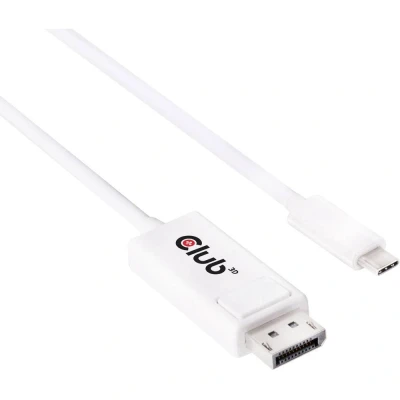 Afbeelding van club3D CAC 1517 DisplayPort kabel USB C / Adapterkabel stekker, stekker 1.20 m Wit