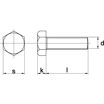 Afbeelding van Zeskanttapbouten M10x80 galv. verzinkt DIN 933 8.8 100 stuks