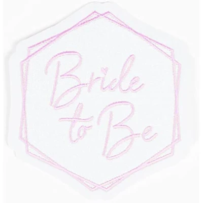 Afbeelding van Amscan Opstrijkpatch Bride To Be Dames 9,8 X 9,1 Cm Wit/roze