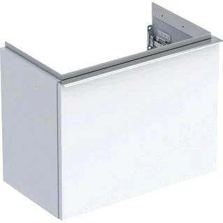 Afbeelding van Geberit iCon fonteinonderbouwkast met lade, wit glans / chroom 520 x