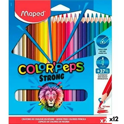 Afbeelding van Kleurpotloden Maped Color&#039; Peps Strong Multicolour 24 Onderdelen (12 Stuks)