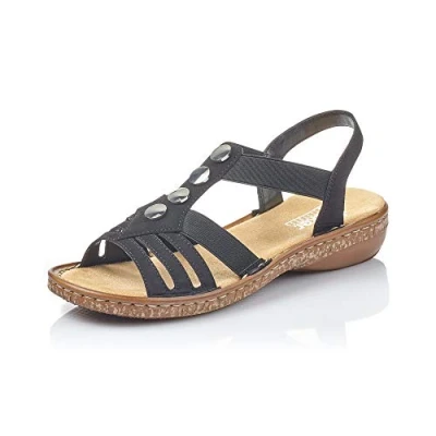 Afbeelding van Rieker Dames Fischer Sandaal, 6 US, Zwart, 37 EU