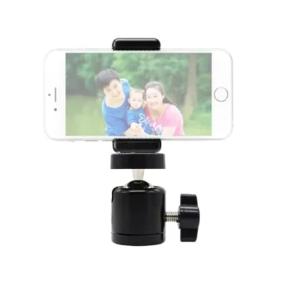 Afbeelding van TronicXL Statief adapter met Kogelkop Mobiele Telefoon houder voor uw Tripod Camera Smartphone geschikt iPhone 14 15 Samsung, Xiaomi, Manfrotto, Hama enz meer 1/4&quot; inch