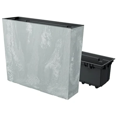 Afbeelding van Prosperplast Urbi Case Toren plantenbak met betoneffect, binnenpot, plantenbak, bloembak voor binnen en buiten, rechthoekig, kunststof, 58 x 18 49,8 cm, betoneffect