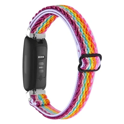 Afbeelding van Fitbit Inspire 3 Elastische solo loop nylon bandje Multicolor