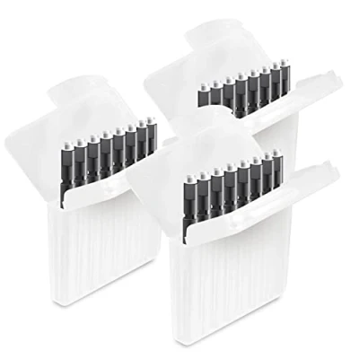 Afbeelding van JB White mini R WaxGuard, 24 keramische filters, compatibel met Signia Silk Im oor gehoorapparaten, Ex oordopjes ontvanger en 2.0, reserve gehoorapparaatfilter, ontvanger, WaxGuards, zwart