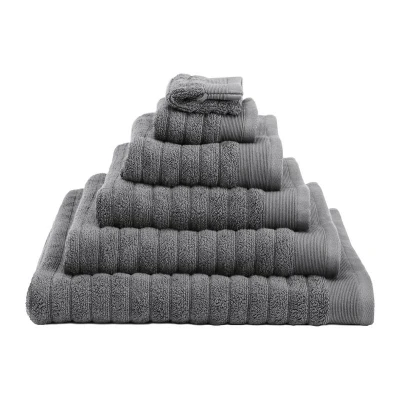 Afbeelding van Heckett &amp; Lane Badhanddoek Bath Prestige Classic Anthracite 60 x 110 cm