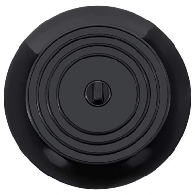 Afbeelding van 1 stuks afvoerstoppers 15 cm / 6 inch universele siliconen badstopper voor keukens badkamer wasserette douche bad (zwart)