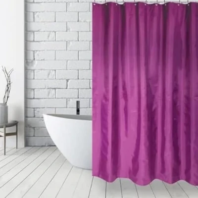 Afbeelding van MSV Antischimmel douchegordijn &quot;Lila&quot;, antibacterieel, wasbaar, waterdicht, inclusief 12 douchegordijnringen, polyester, 180 x 200 cm