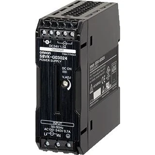 Afbeelding van Omron voeding s8vk g 12 vdc 2 5 a 30 w din rail 100 240 vac primair gesloten behuizing schroefaansluiting s8vkg03012