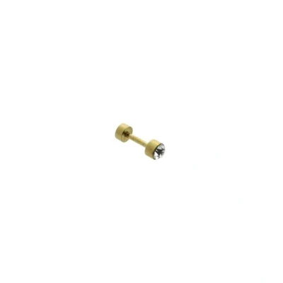 Afbeelding van Helix piercing rond chirurgisch staal transparant goudkleurig 4mm 1.2mm 6mm