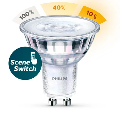 Afbeelding van Philips GU10 LED lamp SceneSwitch 3 Stap Dimbaar