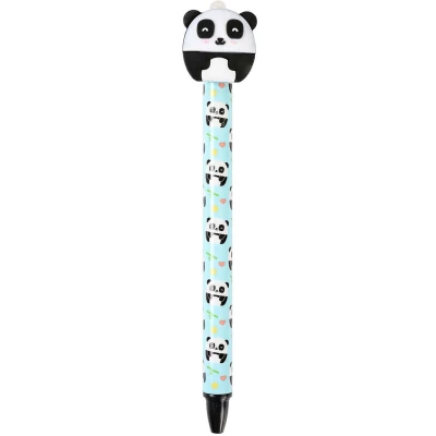 Afbeelding van I total Balpen Panda Uitwisbaar 14 Cm Lichtblauw/zwart