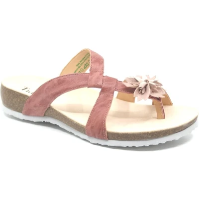 Afbeelding van Think, 3 000904 5010, Rose dames teenslippers met bloem