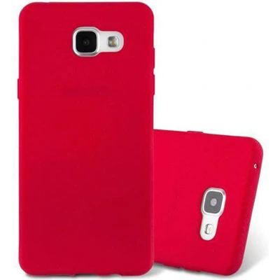 Afbeelding van Cadorabo Hoesje geschikt voor Samsung Galaxy A3 2016 in FROST ROOD Beschermhoes gemaakt van flexibel TPU silicone Case Cover