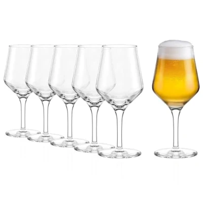 Afbeelding van Stölzle Lausitz 0,4 l Craft bierglazen, 430 ml, set van 6, zeer functionele bierglazen voor ambachtelijke bieren, vaatwasmachinebestendig, schokbestendig, hoogwaardig kristalglas