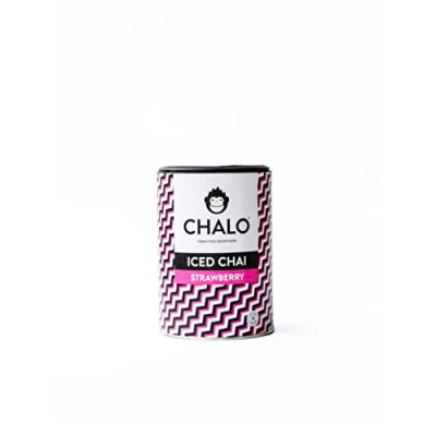 Afbeelding van CHALO Strawberry Iced Chai Vegan Aardbei Tea Zwarte Assam thee 300GR