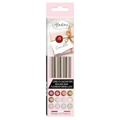 Afbeelding van Aladine Zegel Wax Sticks Set 4 stuks Taupe.