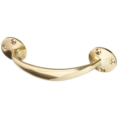 Afbeelding van Merriway® BH01753 Front Fix Bow Deur Handvat, 150mm (6 inch) Gepolijst messing